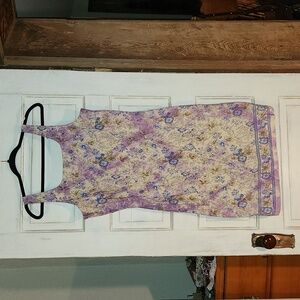 Faded Glory tye-dyed floral fitted sundress. Size 12/14.